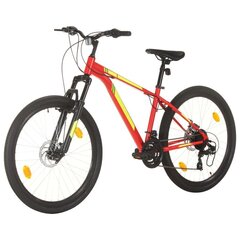 kalnu velosipēds, 21 ātrums, 27,5'', 38 cm, sarkans cena un informācija | Velosipēdi | 220.lv