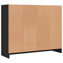 Kumode, melna, 91x28x75 cm, inženierijas koks цена и информация | Шкафчики в гостиную | 220.lv