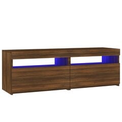 TV skapis ar LED, brūns ozols, 120x35x40cm cena un informācija | TV galdiņi | 220.lv