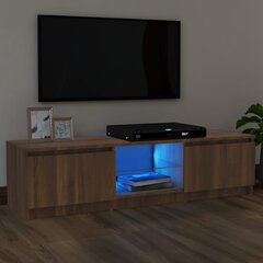 TV skapis ar LED apgaismojumu, brūns ozols, 120x30x35,5cm kaina ir informacija | TV galdiņi | 220.lv