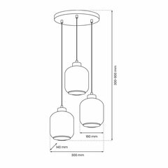 Milagro piekaramā lampa Sombra Smoked cena un informācija | Lustras | 220.lv