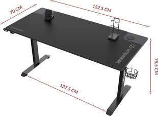 Стол игровой Ultradesk Momentum, черный цена и информация | Компьютерные, письменные столы | 220.lv