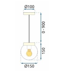 Piekaramā lampa APP1151-1CP цена и информация | Люстры | 220.lv