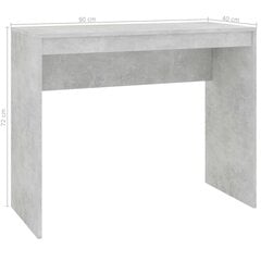 rakstāmgalds, 90x40x72 cm, skaidu plāksne, betona pelēks cena un informācija | Datorgaldi, rakstāmgaldi, biroja galdi | 220.lv
