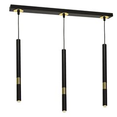 Milagro piekarināmā lampa Monza Black/Gold 3 cena un informācija | Lustras | 220.lv