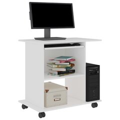 datorgalds, balts, 80x50x75 cm, kokskaidu plātne cena un informācija | Datorgaldi, rakstāmgaldi, biroja galdi | 220.lv