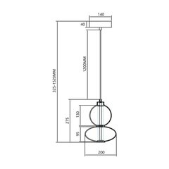 Milagro piekaramā lampa Daphne ML0345 cena un informācija | Lustras | 220.lv