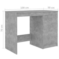 Письменный стол, 140x50x76см, серый цена и информация | Компьютерные, письменные столы | 220.lv