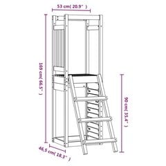 Rotaļu tornis, kāpnes, klinšu siena vidaXL, 53x46,5x169 cm цена и информация | Детские игровые домики | 220.lv