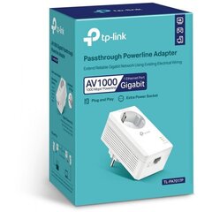 WiFi diapazona paplašinātājs TP-Link Powerline AV1000 Gigabit cena un informācija | Elektrības slēdži, rozetes | 220.lv