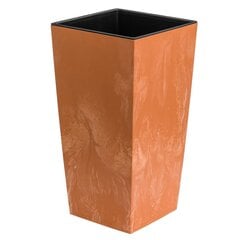 Puķu pods 7,2 L betona izskats H 32,5 cm puķu pods izgatavots no plastmasas augu pods kvadrātveida terakota cena un informācija | Puķu podi | 220.lv