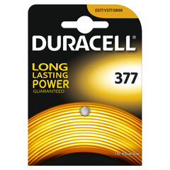 Батарейка Duracell 377 1 шт. цена и информация | Батарейки | 220.lv