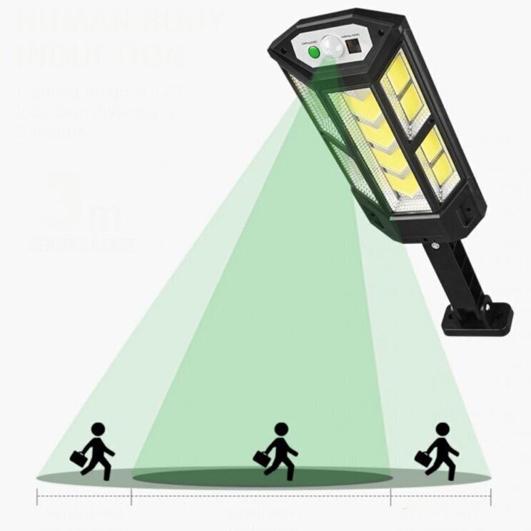 Spēcīgā saules lampa ar 124 LED diodiem cena un informācija | Āra apgaismojums | 220.lv