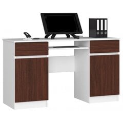 Письменный стол NORE A5, белый/темно-коричневый цена и информация | Компьютерные, письменные столы | 220.lv