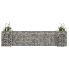 H-formas gabions, tērauda stieple, 260x40x60 cm cena un informācija | Puķu podi | 220.lv