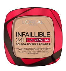 Компактная основа под макияж L'Oreal Make Up Infallible Fresh Wear, 9 g, 120 Vanilla цена и информация | Пудры, базы под макияж | 220.lv