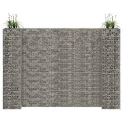 H-formas gabions, tērauda stieple, 260x40x200 cm cena un informācija | Puķu podi | 220.lv