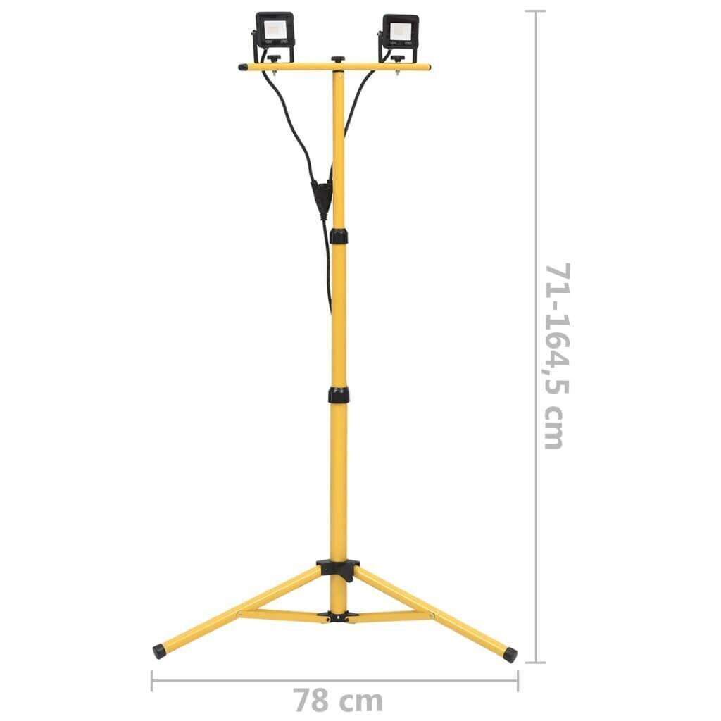 LED prožektors ar statīvu 2x10W 1400lm cena un informācija | Lukturi | 220.lv