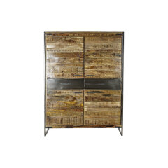 Skapītis DKD Home Decor Melns Tērauds Mango koks 120 x 41 x 161 cm cena un informācija | Kumodes | 220.lv