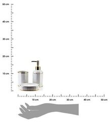 Mondex HTWM6676 baltā un zelta aksesuāru komplekti, 3 gab. цена и информация | Аксессуары для ванной комнаты | 220.lv
