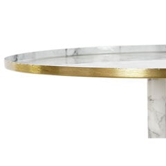 Вспомогательный стол DKD Home Decor Позолоченный Алюминий Белый Мрамор (51 x 51 x 51 cm) цена и информация | Журнальные столики | 220.lv