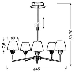 Griestu lampa 5535-10646 cena un informācija | Lustras | 220.lv