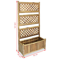 augstā puķu kaste ar špaleru, 70 cm, bambuss цена и информация | Вазоны | 220.lv