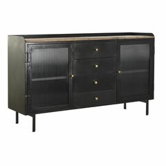 Kumode DKD Home Decor Dabisks Melns Bronza Metāls Mango koks 145 x 40 x 85 cm cena un informācija | Kumodes | 220.lv