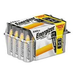 Baterijas Energizer LR03-24AA Alkaline power AAA (LR03) blistera iepakojumā 24GB. cena un informācija | Baterijas | 220.lv