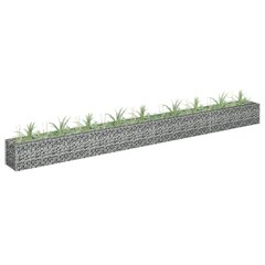 gabions, augstā puķu kaste, cinkots tērauds, 360x30x30 cm cena un informācija | Puķu podi | 220.lv