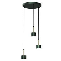 Piekaramā lampa ARENA GREEN/GOLD 3xGX53 cena un informācija | Lustras | 220.lv