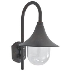 dārza sienas lampa, E27, 42 cm, alumīnijs, bronzas krāsā цена и информация | Уличное освещение | 220.lv