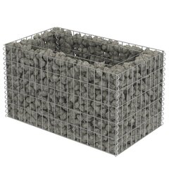 gabions, augstā puķu kaste, cinkots tērauds, 90x50x50 cm cena un informācija | Puķu podi | 220.lv