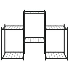 Ziedu statīvs, melns, 83x25x60cm, dzelzs cena un informācija | Ziedu statīvi, puķu podu turētāji | 220.lv