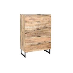 Тумба с ящиками DKD Home Decor Натуральный Чёрный Металл Древесина манго (80 x 40 x 115 cm) цена и информация | Комоды | 220.lv