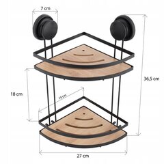 Угловая полка для ванной комнаты цена и информация | Аксессуары для ванной комнаты | 220.lv