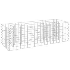 gabions, augstā puķu kaste, cinkots tērauds, 90x30x30 cm cena un informācija | Puķu podi | 220.lv