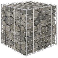 gabions, augstā puķu kaste, tērauda stieple, 50x50x50 cm cena un informācija | Puķu podi | 220.lv