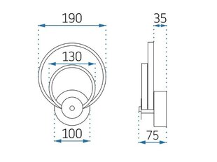 LED sienas lampa APP1042-W melna matēta цена и информация | Настенные светильники | 220.lv