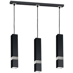 Eko-Light piekarināmā lampa Vidar Black/Chrome 3 cena un informācija | Lustras | 220.lv