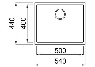 TEKA Раковина подвесная SQUARE 50.40 TG черная цена и информация | Раковины на кухню | 220.lv