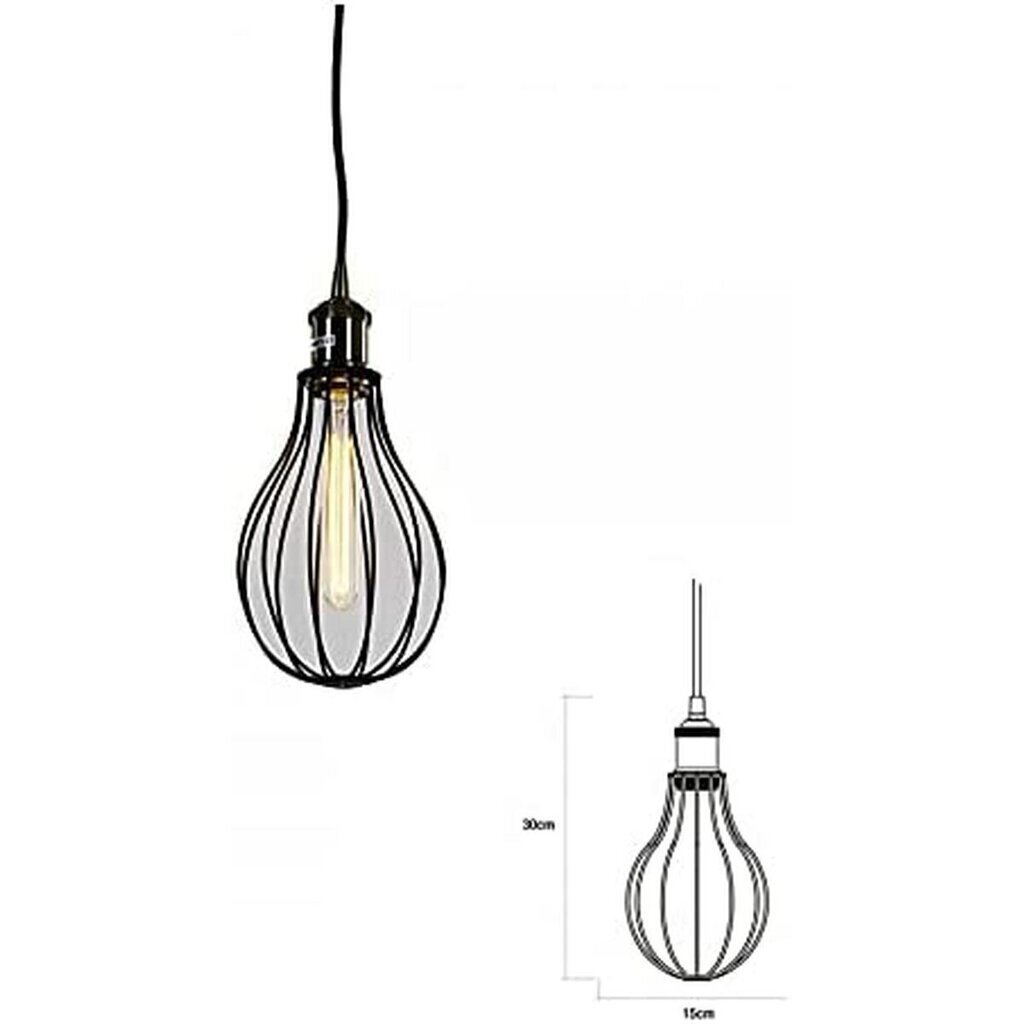 Griestu lampa EDM 60 W (15 x 30 cm) cena un informācija | Lustras | 220.lv