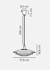 Nordlux piekaramā lampa Bretagne 39489901 cena un informācija | Lustras | 220.lv