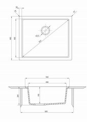 Deante granīta virtuves izlietne Deante Corda Flush ZQA T10F, Anthracite cena un informācija | Virtuves izlietnes | 220.lv