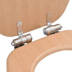tualetes poda sēdekļi ar vāku, 2 gab., MDF, bambusa dizains cena un informācija | Piederumi tualetes podiem un bidē | 220.lv