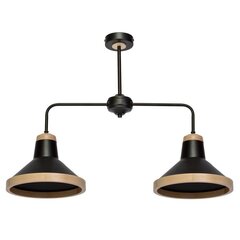 Milagro griestu lampa Salma Black/Wood cena un informācija | Griestu lampas | 220.lv