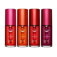 Lūpu spīdums Clarins Water Lip Stain 7 ml, Rose Water 01 cena un informācija | Lūpu krāsas, balzāmi, spīdumi, vazelīns | 220.lv