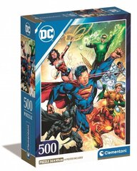 CLEMENTONI puzle 500 Compact DC Comics JusticeLeag.35531 цена и информация | Пазлы | 220.lv