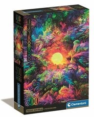 CLEMENTONI puzle 500 Compact Psychedelic JungleSun 35530 цена и информация | Пазлы | 220.lv