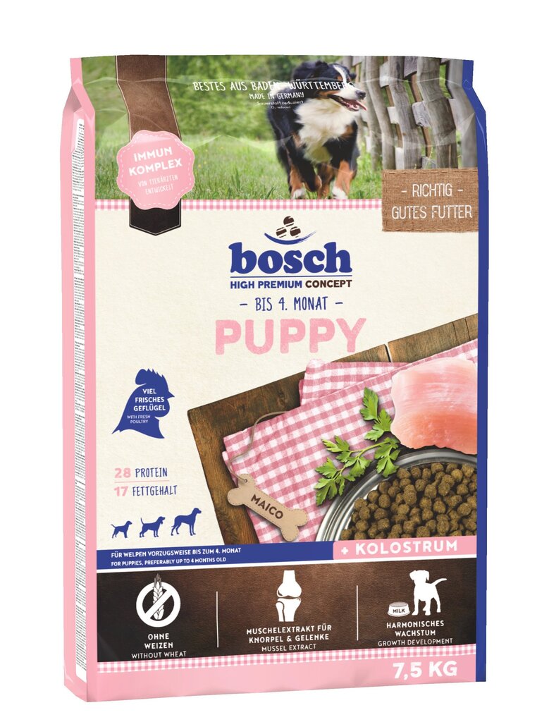 Sausā barība Bosch Petfood Puppy (High Premium) 7,5kg цена и информация | Sausā barība suņiem | 220.lv